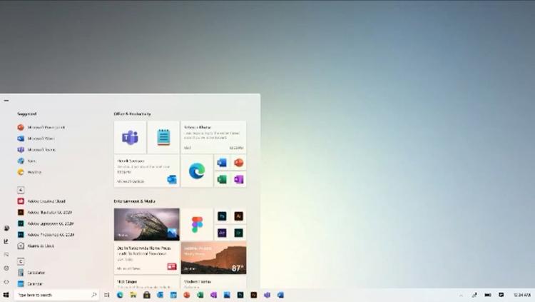 Видоизмененное меню пуск в Windows